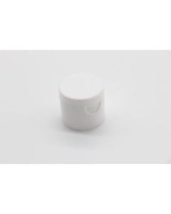 20-410 White PP Smooth Top, Smooth Sided Flip Top Cap