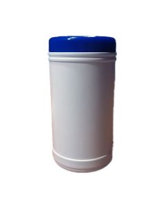 110mm P/P White Canister, White Lid and Wipe Roll 