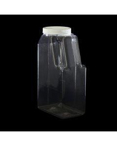 Pinch Grip PET Clear Plastic Bottle, 46oz