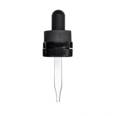 10 ml Black Child Resistant with Tamper Evident Seal Glass Dropper (18-400)