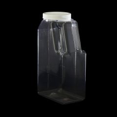 Pinch Grip PET Clear Plastic Bottle, 46oz