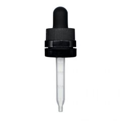 0.5 oz Black Child Resistant with Tamper Evident Seal Plastic Pipette Graduated Dropper (18-400)